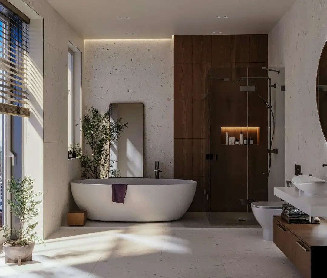 Yenilenmiş modern banyo