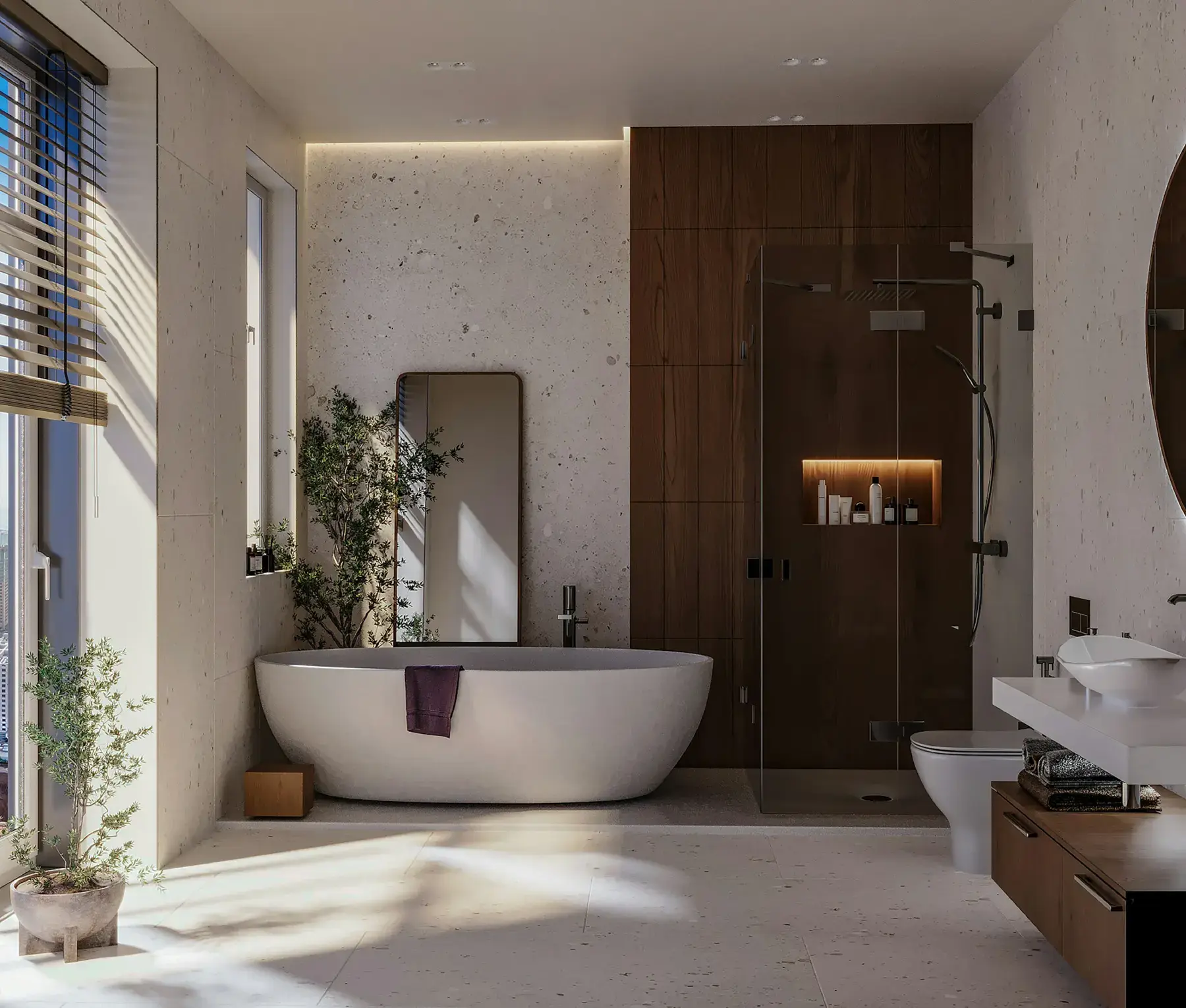 Yenilenmiş modern banyo
